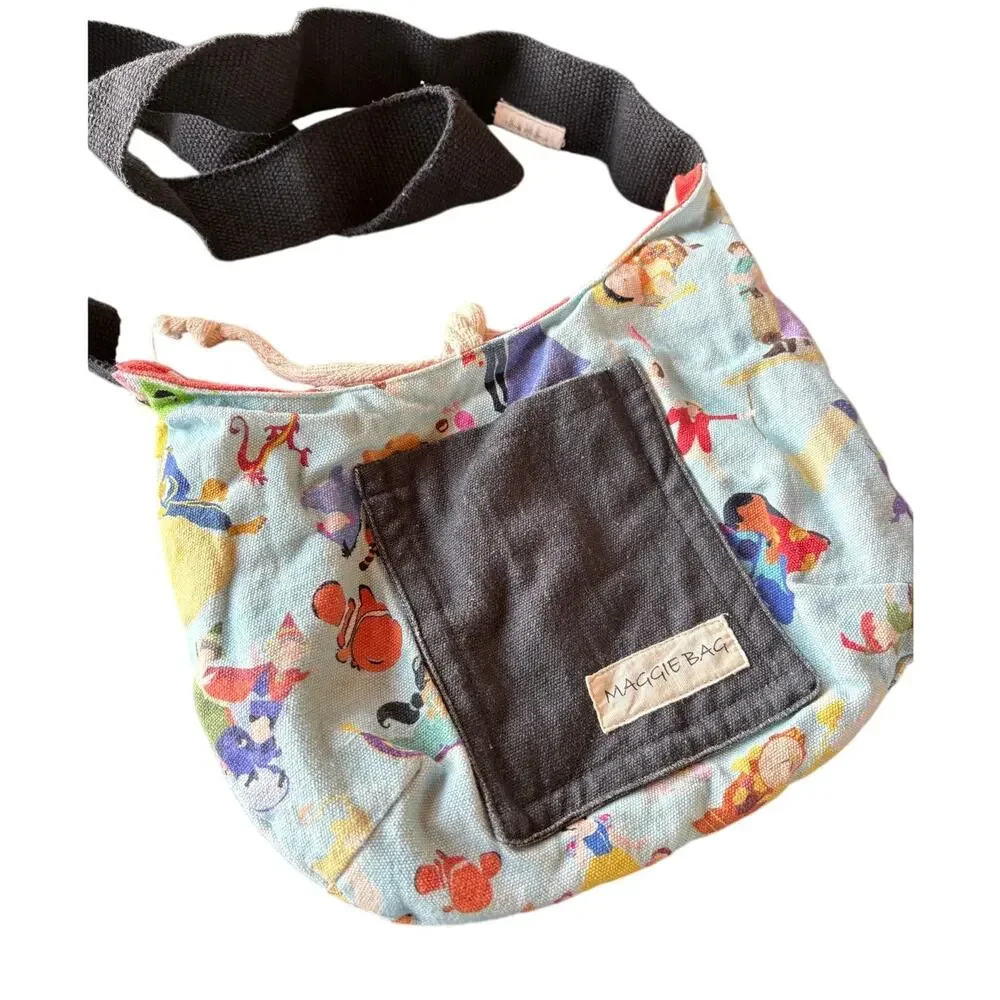 Disney Cartoon Kidcore Characters Lilo Stitch Ariel Nemo Shoulder Canvas Bag